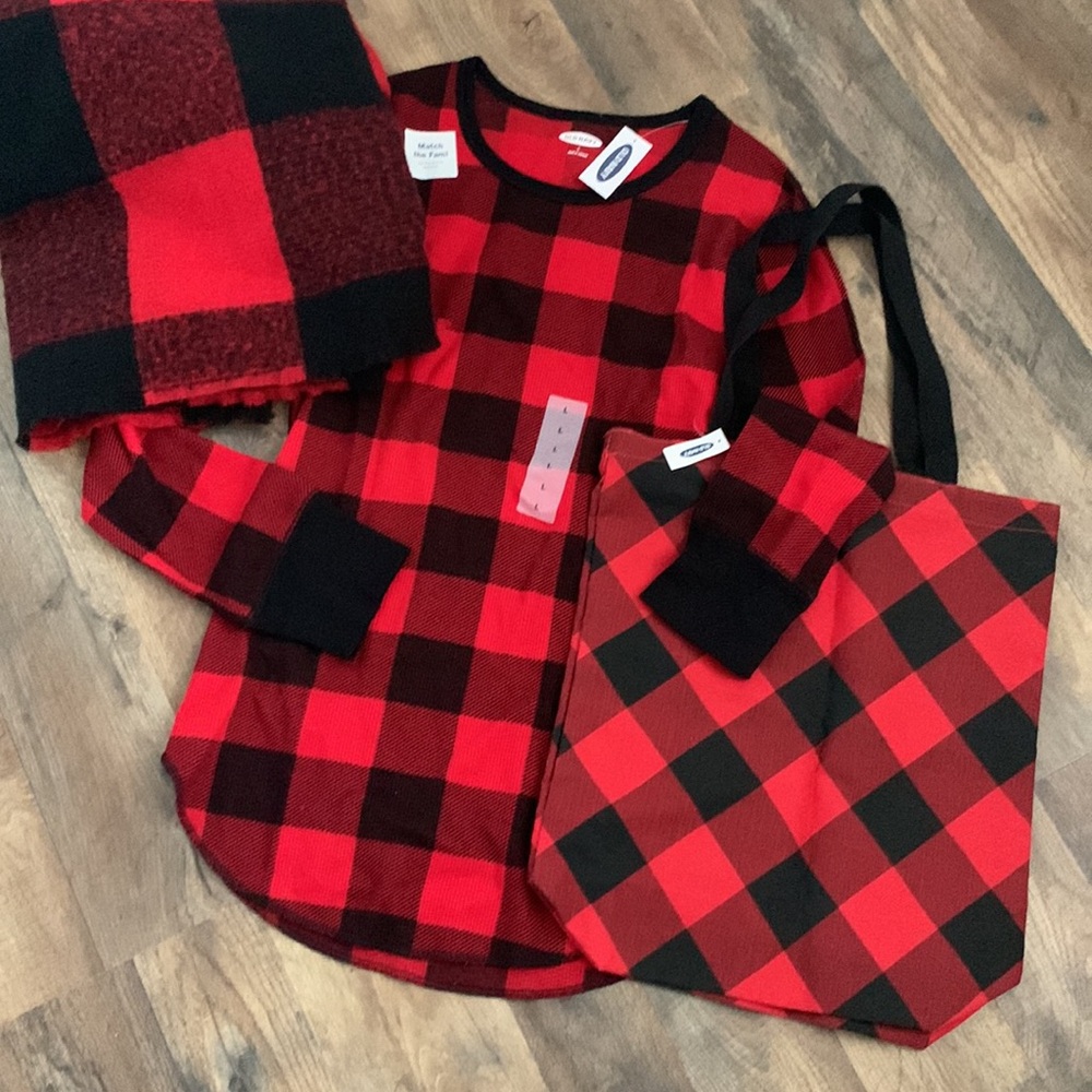 ♥️ 🎁 Old Navy-Buffalo Plaid 3/pc. New!